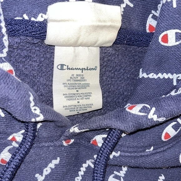CHAMPION Reverse Weave Spellout Hoodie Size Medium - Picture 9 of 12